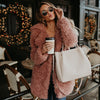 Ladies Long Teddy Coat